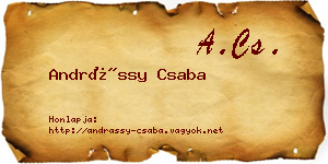 Andrássy Csaba névjegykártya